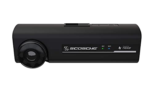 Scosche NEXC2128-XCES0 Full HD Two-Way Smart Dash Cam Powered by Nexar with Suction Cup and 128GB Memory