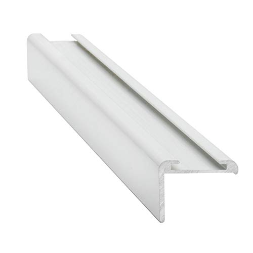 RecPro RV Insert Roof Trim with 3/4" Leg | Black or White Color Options | 92" Length | Aluminum | Made in The USA (2 Trim Pieces, White)