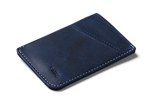 Bellroy Card Sleeve, slim leather wallet (Max. 8 cards and bills) - Ocean