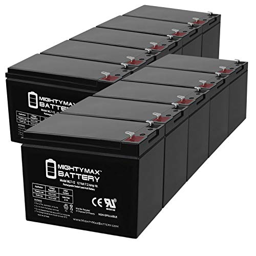 12V 7Ah SLA Replacement Battery Compatible with Sigmas SP12-7.5 - 10 Pack