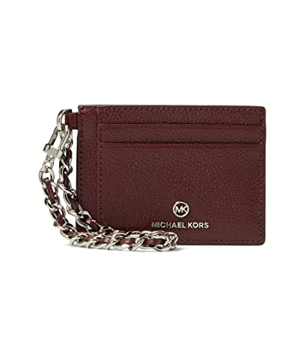 Michael Kors Jet Set Charm Small Id Chain Card Holder Merlot One Size