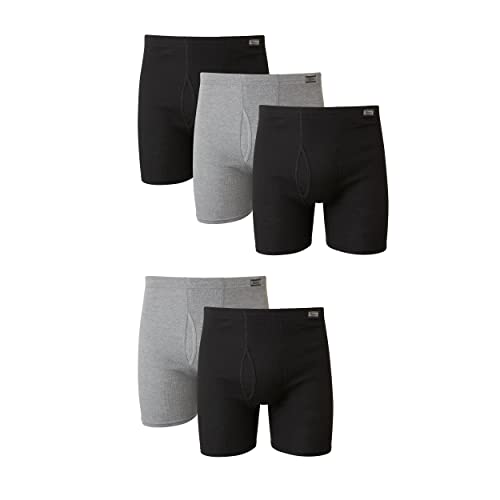 Hanes Men's 5-Pack Comfort Soft Boxer Briefs, Assorted, Medium