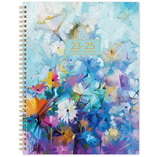 2023-2025 Monthly Planner/Calendar - Monthly Planner 2023-2025 with Two-Side Pocket, July 2023-June 2025, 9" x 11", Two Years Monthly Planner, Flexible Cover, Perfect Organizer