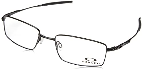 Oakley Men's Ox3136 Top Spinner 4b Rectangular Prescription Eyewear Frames, Polished Black/Demo Lens, 53 mm