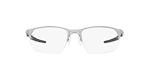Oakley Men's Ox5152 Wire Tap 2.0 Rx Rectangular Prescription Eyewear Frames, Satin Chrome/Demo Lens, 56 mm