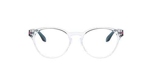 Oakley Youth OY8017 Round Prescription Eyewear Frames, Polished Clear/Demo Lens, 48 mm