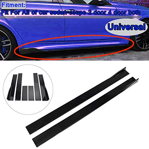 Areyourshop Universal 78.7" Look Side Skirts Extension Rocker Panel Splitter for VW Golf MK5 MK6 MK7 CC, for Ford Mustang Focus RS ST, for Infiniti Q50 Q60 Q70 G25 G37, for Benz W205 W204 W203