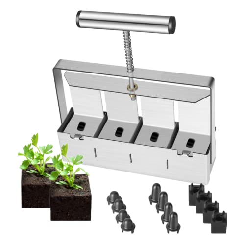 Manual Soil Block Maker Micro Soil Blocker Set 2 inch Soil Block Soil Blocking Tool for Seed Stater Tray