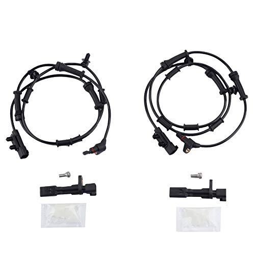 Dasbecan Front and Rear ABS Wheel Speed Sensor Compatible With Jeep Wrangler 3.6L 2012-2017,Jeep Wrangler 3.8L 2007-2011 Replaces# 68003281AA 68003281AC 52060156AD 52125003AA (Pack of 4PCS)