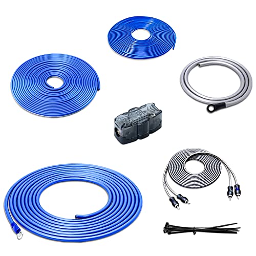 RECOIL True 8 Gauge Complete CCA Amplifier Wiring Kits with OFC RCA Cable