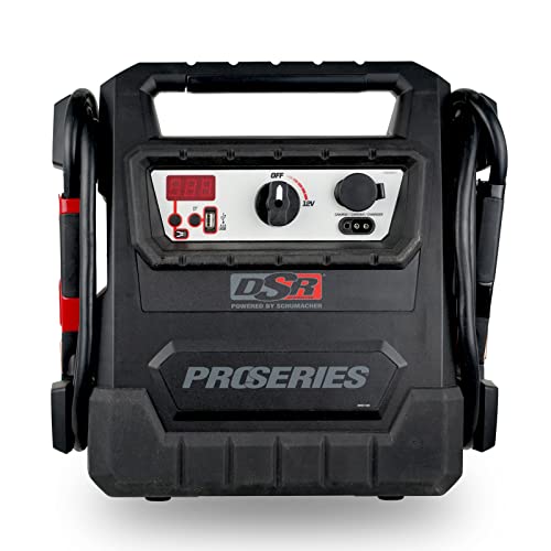 Schumacher DSR Pro Series Schumacher DSR159 12V 4000 Peak Amp Jump Starter and DC Power Source, Black