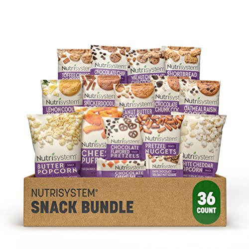 Nutrisystem Snack Bundle - Snack Bars, Popcorn, Cheese Puffs - 36 Count