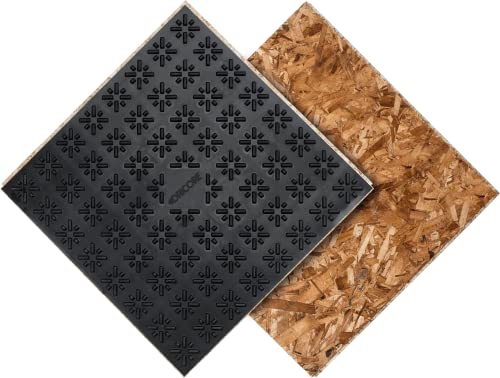 DRICORE Subfloor Membrane Panel, with Air Gap Technology to Help Protect Against Moisture, Water Leaks with Warmer & Soft Finished Floors 23.25" x 23.25" Covers 495 Square Feet (Bundle of 132)