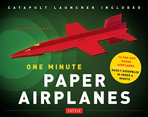 One Minute Paper Airplanes Kit: 12 Pop-Out Planes, Easily Assembled in Under a Minute: Paper Airplane Book with Paper, 12 Projects & Plane Launcher