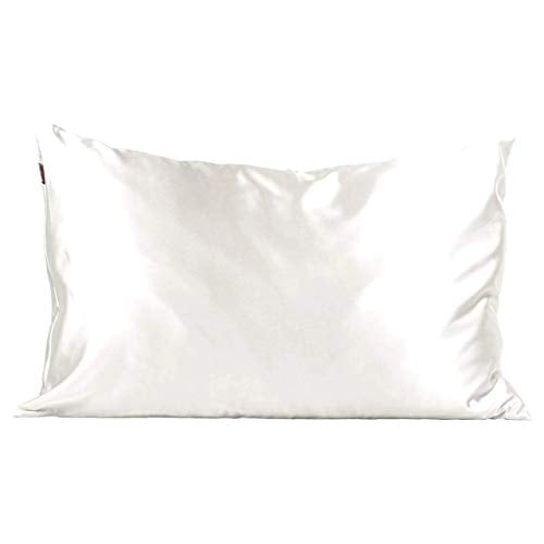 Kitsch Satin Pillowcase for Hair & Skin -Softer Than Silk Pillowcase for Hair & Skin | Cooling Satin Pillowcases with Zipper | Satin Pillow Case Cover | Pillow Cases Standard Queen (Ivory,1 Pack)