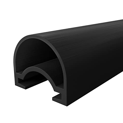 RV Slide Out Seal, Weather Stripping Sealing System, 35 Feet Black Reusable Rubber Seal for Home RV, D-Shape,1 x 15/16" x 35'