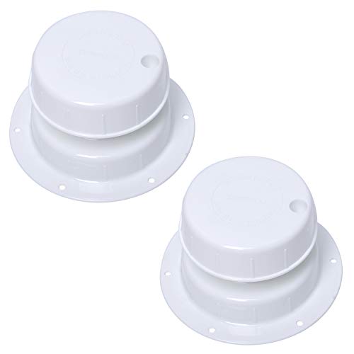 Wadoy RV Plumbing Vent Cap, Camper Vent Cap for 1 to 2 3/8" Pipe, RV Sewer Vent Cap Replacement (2 Pack)