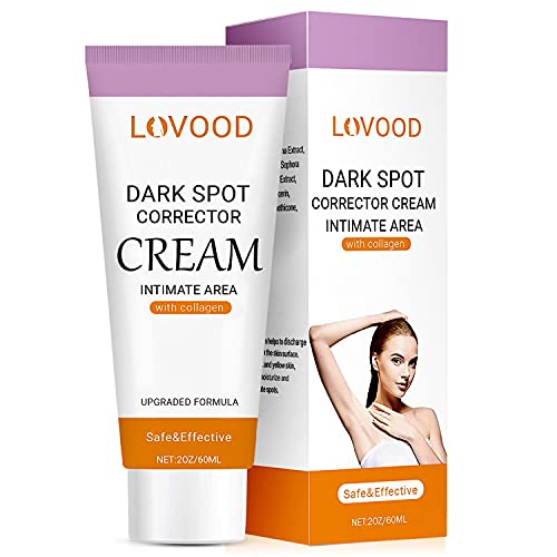 LOVOOD Dark Spot Corrector Cream - Underarm, Neck, Armpit, Knees, Elbows, Private Areas, Intimate Areas - Upgraded Formula, Instant Result 2 fl.oz