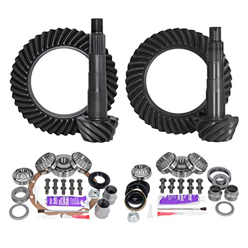 Ring & Pinion Gear Kit Package Front & Rear with Installation Kits fits Toyota 8"/8IFS Differential (A/T without E-Locker) 5.29 Ratio