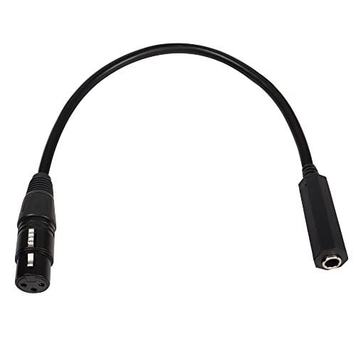 QIANRENON XLR Female to 1/4" Female Balance Cable Adapter TRS 6.35mm to XLR 3 Pin Mono Audio Connect Convert Interconnect Cable 36cm/14.2in