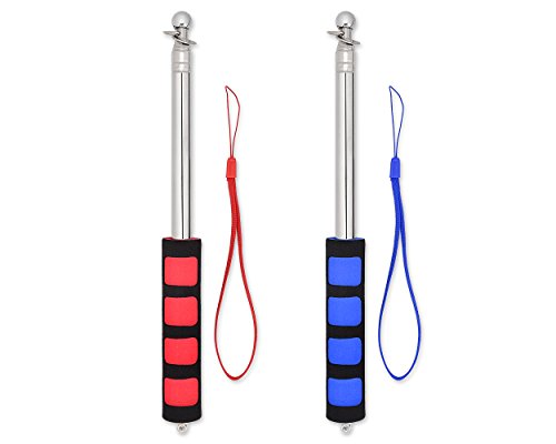 DS. DISTINCTIVE STYLE Telescopic Flag Pole Handheld Tour Guide Flag Telescoping Stick 2 Pcs Pointer Stick - 4 ft & 4.6 ft