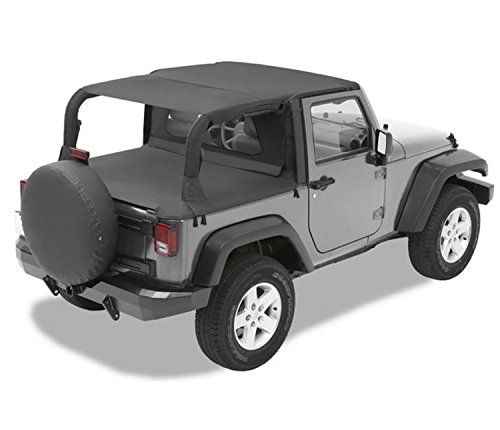 Bestop 5258535 Black Diamond Safari-Style Bikini Top for 2007-2009 Wrangler 2-Door