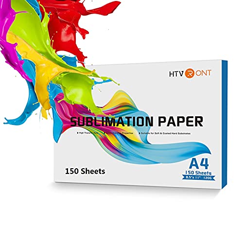 HTVRONT Sublimation Paper 8.5 x 11 inches - 150 Sheets Sublimation Paper Compatible with Inkjet Printer 120gsm