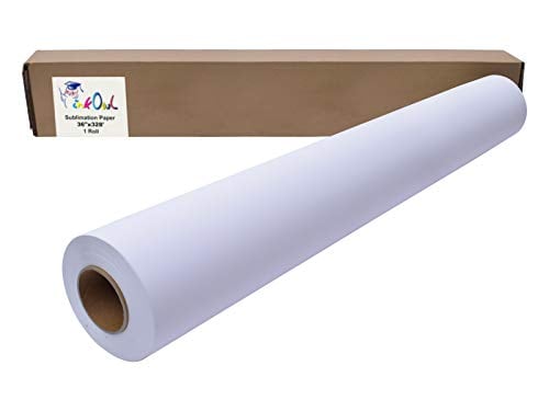 InkOwl Sublimation Paper Roll 36 Inches x 328 Feet, 1 Roll, 3" Core, 105gsm