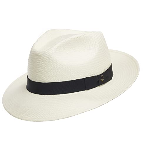 ULTRAFINO Genuine Havana Retro Panama Straw Hat Classic Lightweight 7 1/4