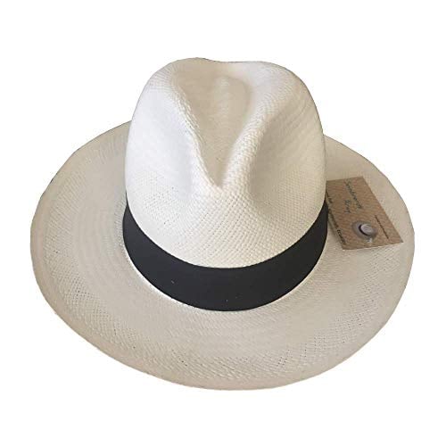 Genuine Panama Hat, Handwoven in Ecuador, and Colors, Outdoor Activities or Fashion Accessory. (as1, Alpha, l, White)
