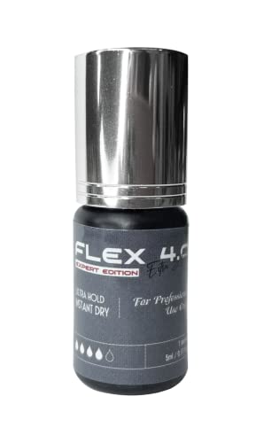 THE LASH SUPPLY 0.17 Oz Flex Strong Hold Eyelash Extension Glue, Eyelash Extension Supplies, Medium Viscosity, Retention - Up to 6 Weeks, Quick Drying Lashes Glue for Professional Useshes/Flex