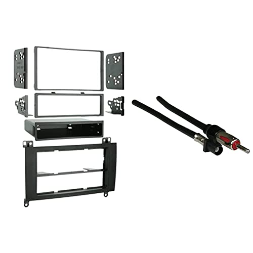 Metra 99-6512 Single DIN/Double DIN Installation Kit for 2007-2008 Dodge Sprinter Vehicles & Metra 40-EU10 Antenna to Radio Adapter Cable for Select 2002-Up BMW/Volkswagen Vehicles,Black