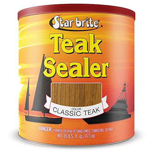 STAR BRITE Teak Sealer - Durable, One Coat Coverage for All Fine Woods - Classic - 16 OZ (088016)