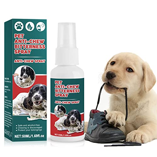 Aeridok No Chew Spray for Dogs, Bitter Apple Spray for Dogs to Stop Chewing, Training Aid for Dogs, Puppies, Pet Behavior Corrector, No Chew Licking of Fur, Bandages, Shoes, Wounds and Furniture