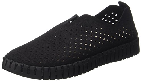 ILSE JACOBSEN HORNBK Women's Tulip 3575 Flat | Slip-On | Low-Top | Black | 39 EU/9 M US