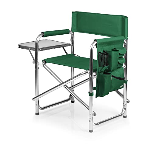 ONIVA - a Picnic Time brand - Sports Chair with Side Table, Beach Chair, Camp Chair for Adults, (Hunter Green)