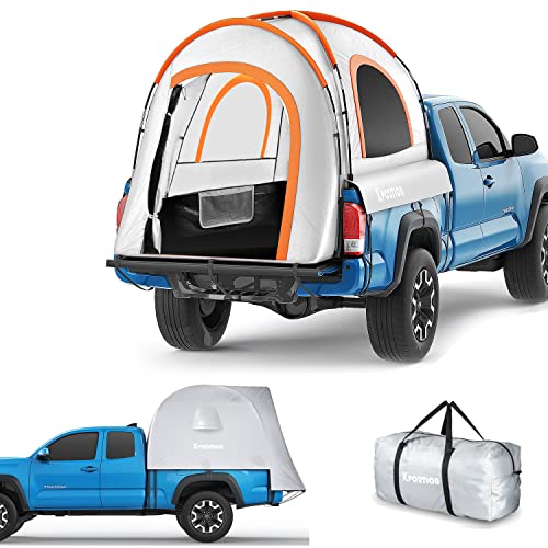 XPORTION Truck Tent 5.5' Bed, Waterproof Pickup Truck Tent, Truck Bed Tent, PortableTruck Tent, Outdoor Camping Tent for 2 Person, Truck Tent for Bed with Beach mat, Shoe Bag & Storage Bag