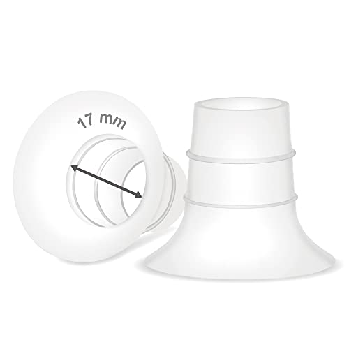Maymom 17mm Flange Insert Compatible with Elvie Single/Double Electric, Elvie Stride Cup (24mm), Compatible with Medela PersonalFit Flex Shield, Not Original Elvie Replacement Pump Parts
