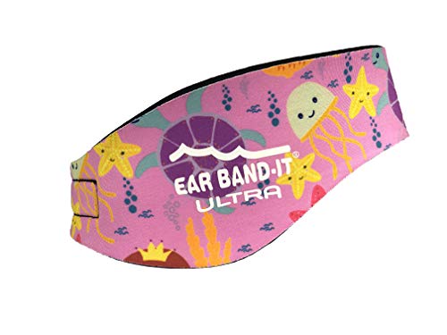 EAR BAND-IT Ultra Swimming Headband - Best Swimmer's Headband - Keep Water Out, Hold Earplugs in - Doctor Recommended - Secure Ear Plugs - Invented by ENT Physician - Medium (See Size Chart)