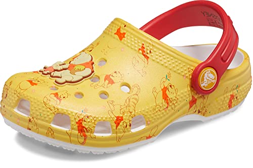 Crocs Kids Classic Winnie The Pooh Clogs | Toddler Shoes, White/Multi, 10 US Unisex