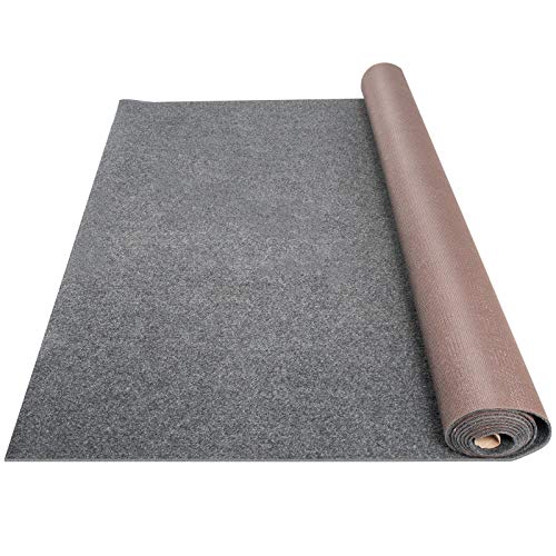 Happybuy Gray Marine Carpet 6 ft x 23 ft Boat Carpet Rugs Indoor Outdoor Rugs for Patio Deck Anti-Slide TPR Water-Proof Back Cut Outdoor Marine Carpeting Easy Clean Outdoor Carpet Roll