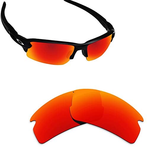 Alphax Fire Red Polarized Replacement Lenses for Oakley Flak 2.0 OO9295