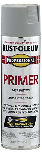 Rust-Oleum 7582838 Professional Primer Spray Paint, 15 oz, Gray Primer