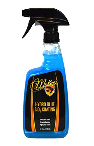 McKee's 37 MK37-635 Hydro Blue Ceramic Car Wax Spray | Advanced SiO2 Hydrophobic Top Coat Paint Sealant Protection, 22 fl. oz.