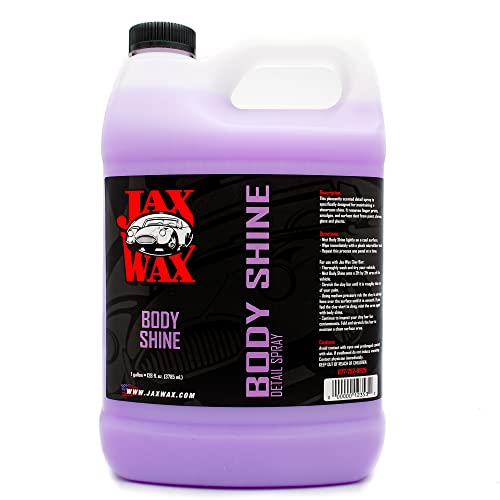 Jax Wax Body Shine Detailer - Spray Car Wax, Removes Water Spots and Dirt, Formulated with Natural Oil and Waxes for Superior Protection and Shiny Look, Use on Car, Boat and Motorcycle, 1 Gallon