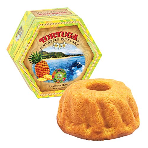 TORTUGA Hawaiian Pineapple Rum Cake - The Perfect Premium Gourmet Gift for Gift Baskets, and Birthday Gifts - Great Cakes for Delivery (4 oz. Rum Cake)