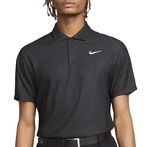 Nike Dri-FIT ADV Tiger Woods Men's Golf Polo Shirt, Dark Smoke Grey/Black/White, Large