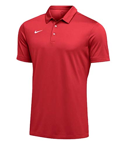 Nike Mens Dri-FIT Short Sleeve Polo Shirt (Medium, Red)