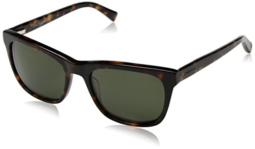 Cole Haan Men's Ch6009 Plastic Square Sunglasses, Dark Tortoise, 55 mm
