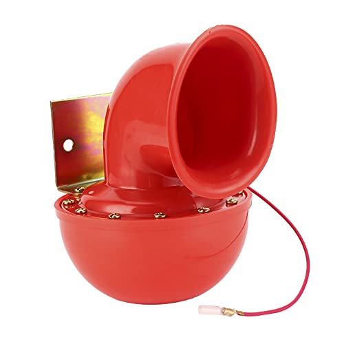 Yctze 300dB Air Horn, 12V 84W Universal Red Electric Bull Air Horn for OffRoad Vehicle Truck Boat ATV UTV